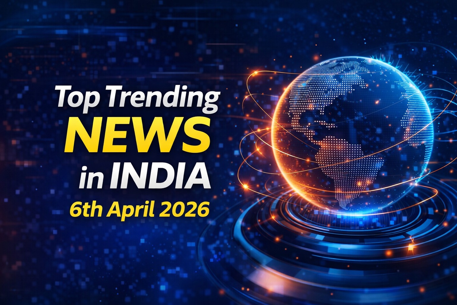 Top 20 news headlines in India on 6 April 2026 covering IPL, heatwave alert, cybersecurity and technology updates